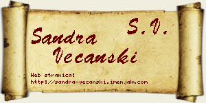 Sandra Večanski vizit kartica